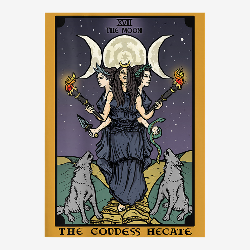 Hecate Triple Moon Goddess Witch Wheel Tarot Card Back Print T Shirt Adjustable Cap by carlianagorley | Artistshot