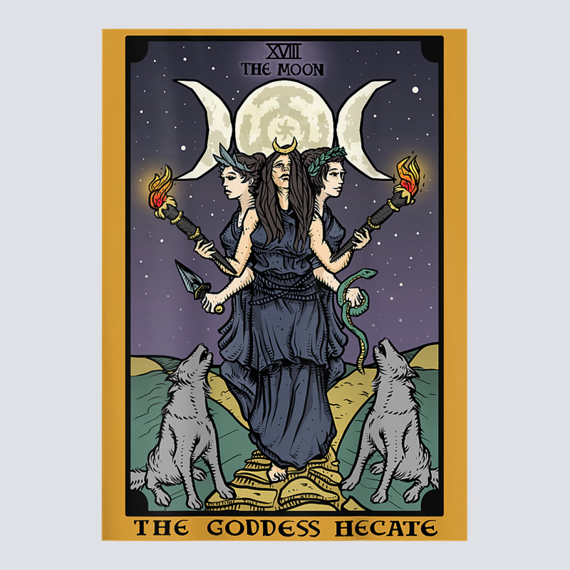 Hecate Triple Moon Goddess Witch Wheel Tarot Card Back Print T Shirt Bucket Hat by carlianagorley | Artistshot