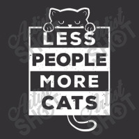 Less People More Cats Vintage Hoodie | Artistshot