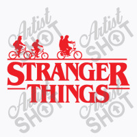 Stranger  Bike Ride Upside Down Silhouette T-shirt | Artistshot