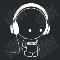 Music Character With Headphones Crewneck Sweatshirt | Artistshot