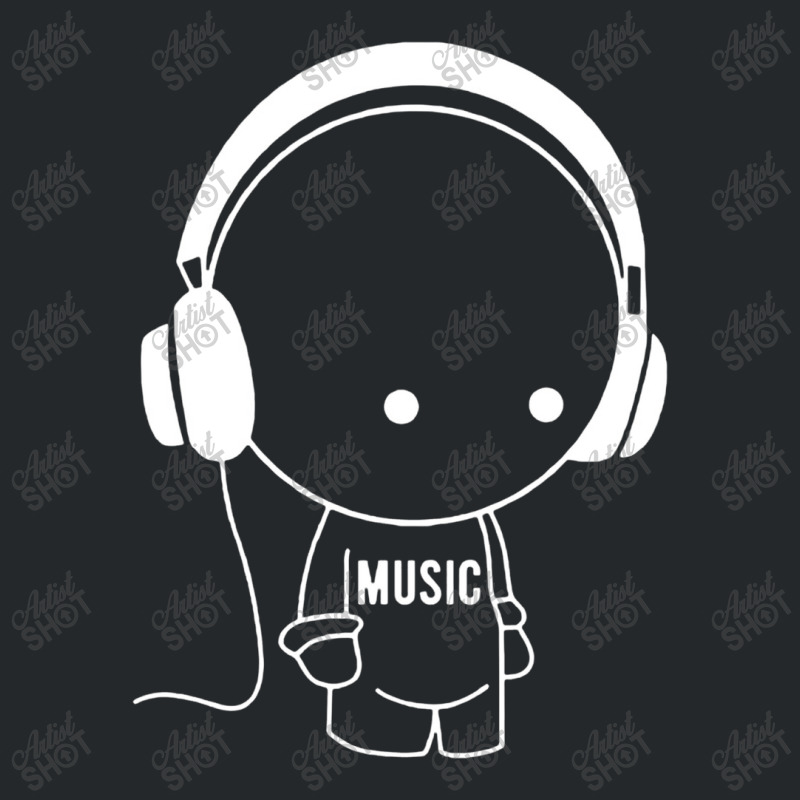 Music Character With Headphones Crewneck Sweatshirt by netintern | Artistshot