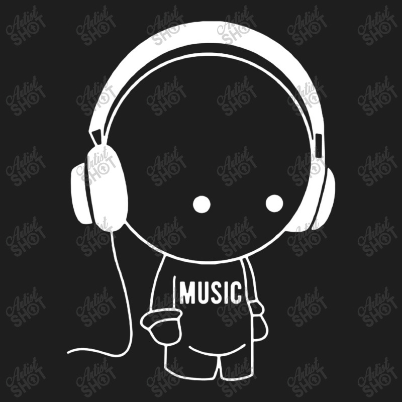 Music Character With Headphones Classic T-shirt by netintern | Artistshot