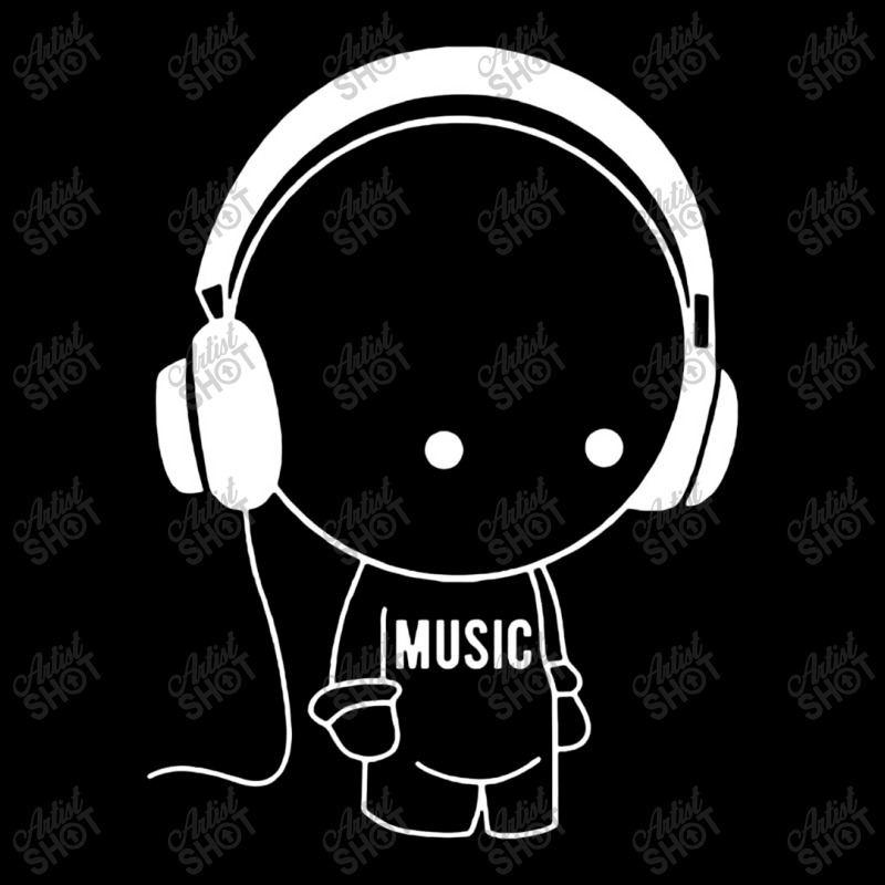 Music Character With Headphones Fleece Short by netintern | Artistshot