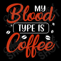 My Blood Type Is Coffee Cropped Hoodie | Artistshot