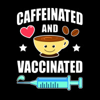 Coffee Lover Caffeinated And Vaccinated Cropped Hoodie | Artistshot