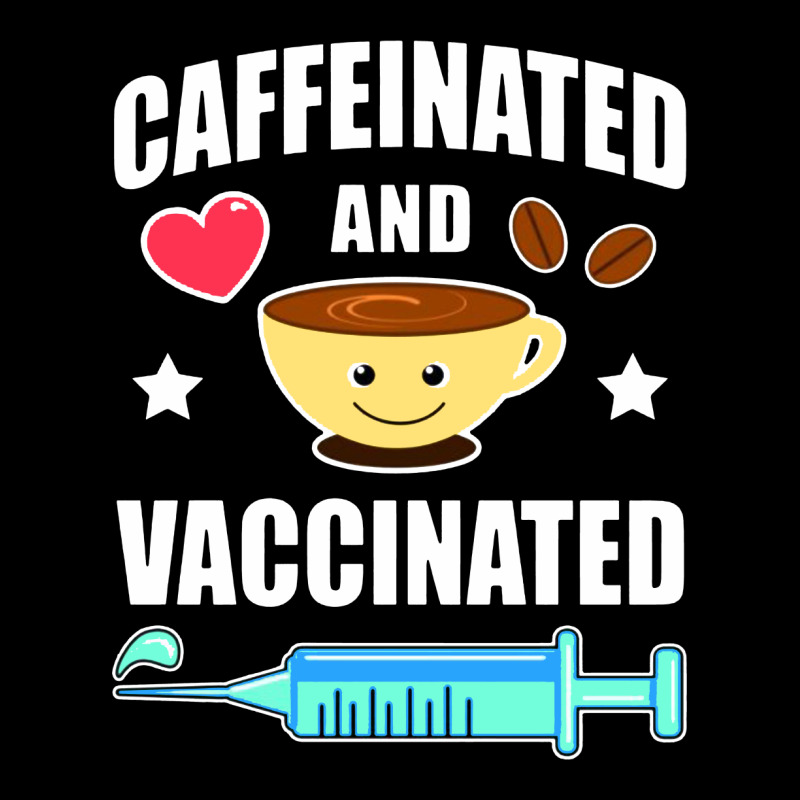 Coffee Lover Caffeinated And Vaccinated Cropped Hoodie by jurdex Tees | Artistshot