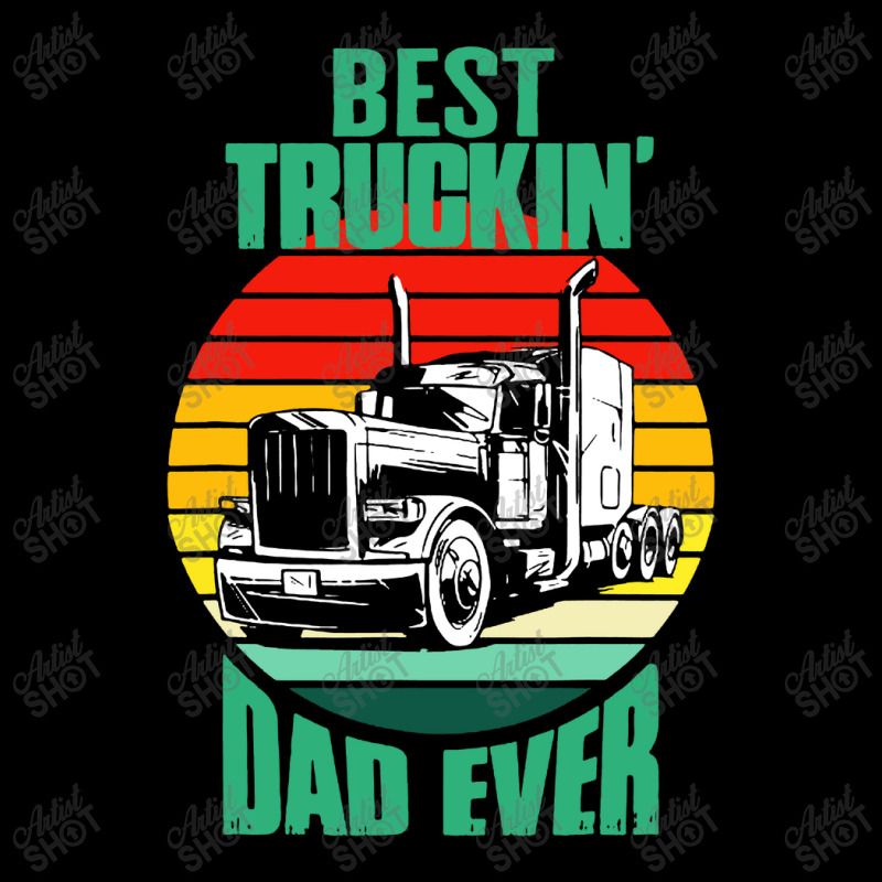 Best Truckin' Dad Ever Retro Trucker Dad Funny Pocket T-Shirt by chagoi | Artistshot