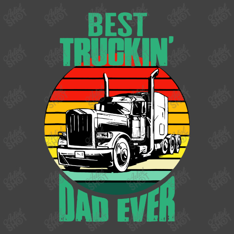 Best Truckin' Dad Ever Retro Trucker Dad Funny Vintage T-Shirt by chagoi | Artistshot