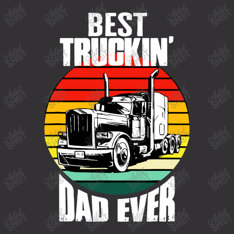 Best Truckin' Dad Ever Retro Trucker Dad Funny Vintage Hoodie And Short Set by chagoi | Artistshot