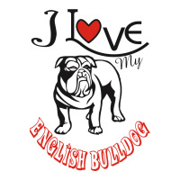 I Love My English Bulldog V-neck Tee | Artistshot