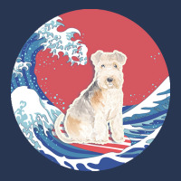 Lakeland Terrier T  Shirt Lakeland Terrier Gifts   Ocean Waves Surfing Ladies Denim Jacket | Artistshot