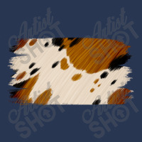 Cowhide Black And Light Brown Brushstroke Ladies Denim Jacket | Artistshot