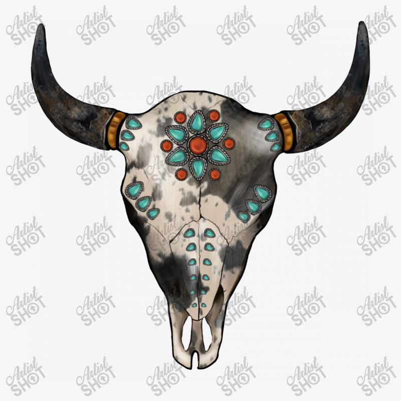 Cowhide Bull Skull Champion Hoodie | Artistshot