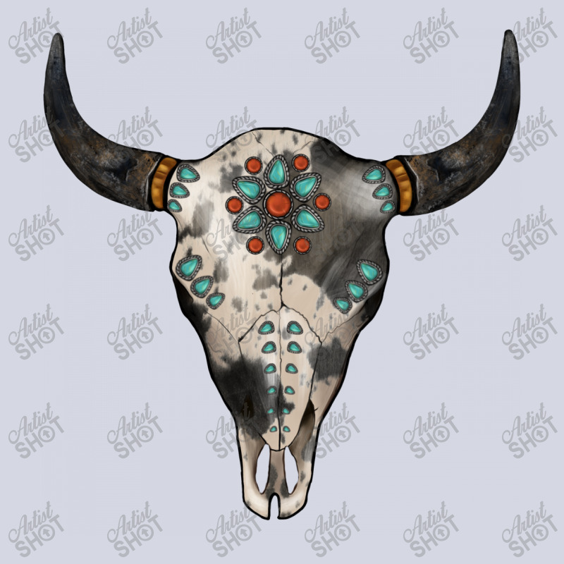 Cowhide Bull Skull Fleece Short | Artistshot