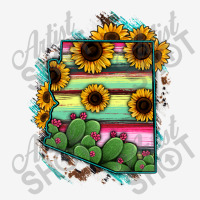 Arizona Map Sunflower Cactus Serape Baby Beanies | Artistshot