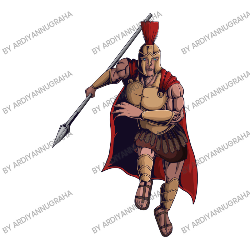 Spartan Warrior Mascot Character Design Vector Illustration Youth Hoodie by Ardiyannugraha | Artistshot