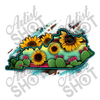 Kentucky Map Sunflower Cactus Serape Sticker | Artistshot