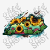 Kentucky Map Sunflower Cactus Serape Pin-back Button | Artistshot