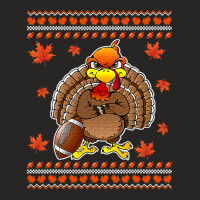 Football Turkey Football Thankful Thanksgiving Christmas Funny 404 Ladies Fitted T-shirt | Artistshot