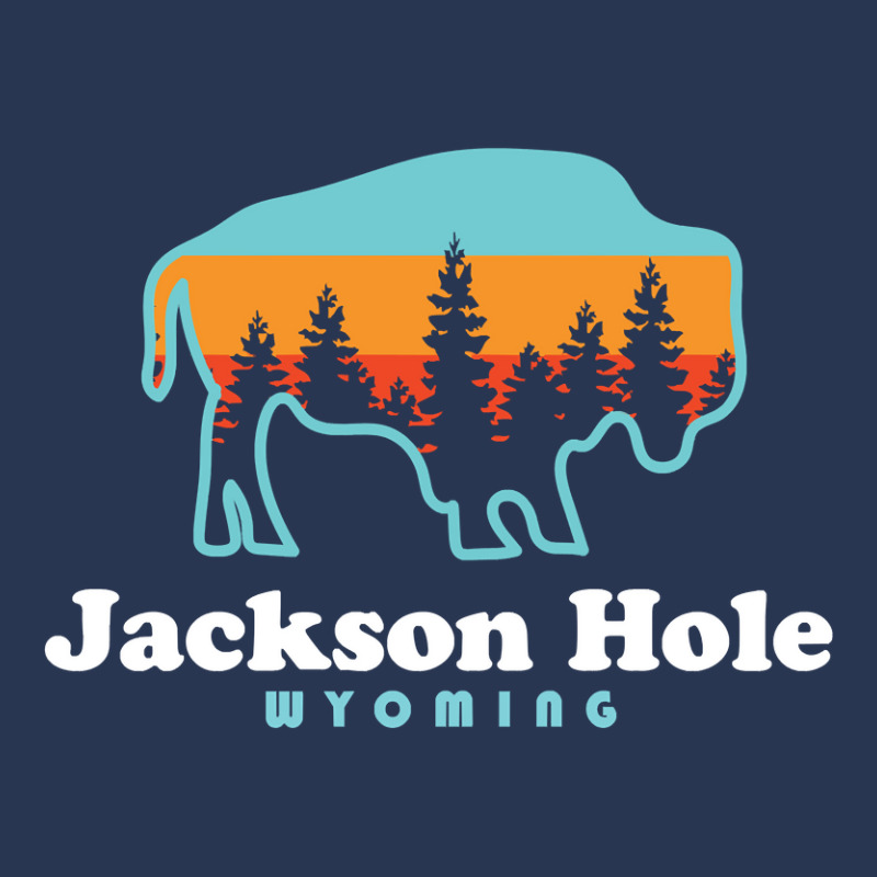 Jackson Hole Wyoming Bison Mountains Retro Pullover Men Denim Jacket | Artistshot