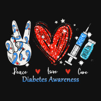 Peace Love Cure Diabetes Awareness T  Shirt Peace Love Cure Diabetes A Skinny Tumbler | Artistshot