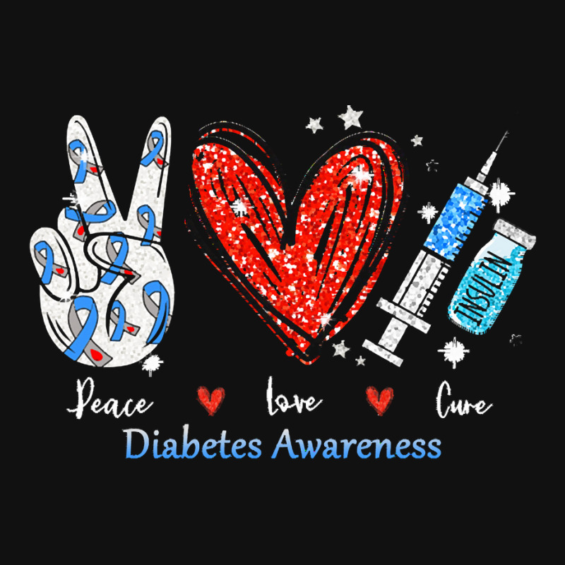 Peace Love Cure Diabetes Awareness T  Shirt Peace Love Cure Diabetes A Socks by partyguess | Artistshot