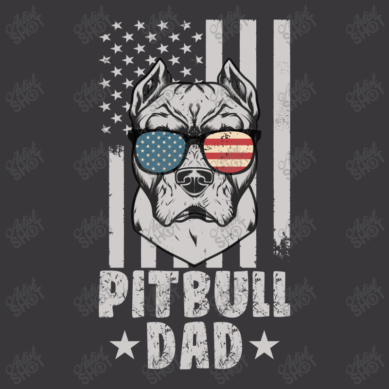 Mens Pitbull Dad American Usa Flag | Pitbull Dog Lovers Ladies Curvy T-Shirt by John Phillips | Artistshot