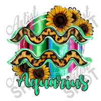 Aquarius Zodiac Sign Sunflower Leopard Serape Maternity Scoop Neck T-shirt | Artistshot