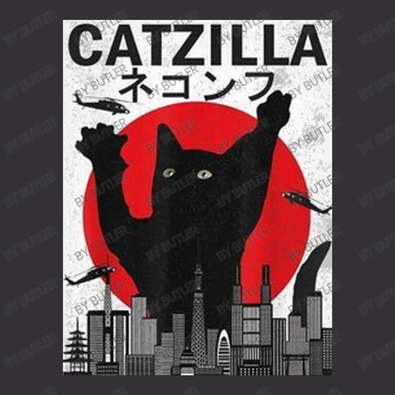 Vintage Catzilla Japanese Sunset Style Vintage Hoodie | Artistshot