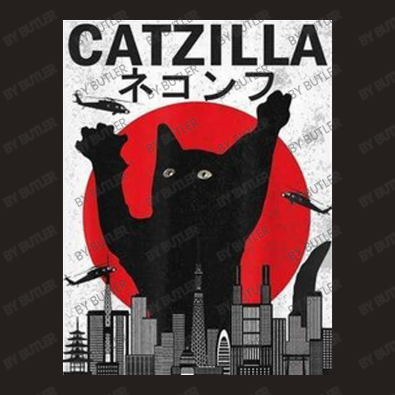 Vintage Catzilla Japanese Sunset Style Tank Top | Artistshot