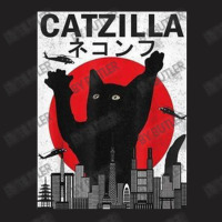 Vintage Catzilla Japanese Sunset Style T-shirt | Artistshot