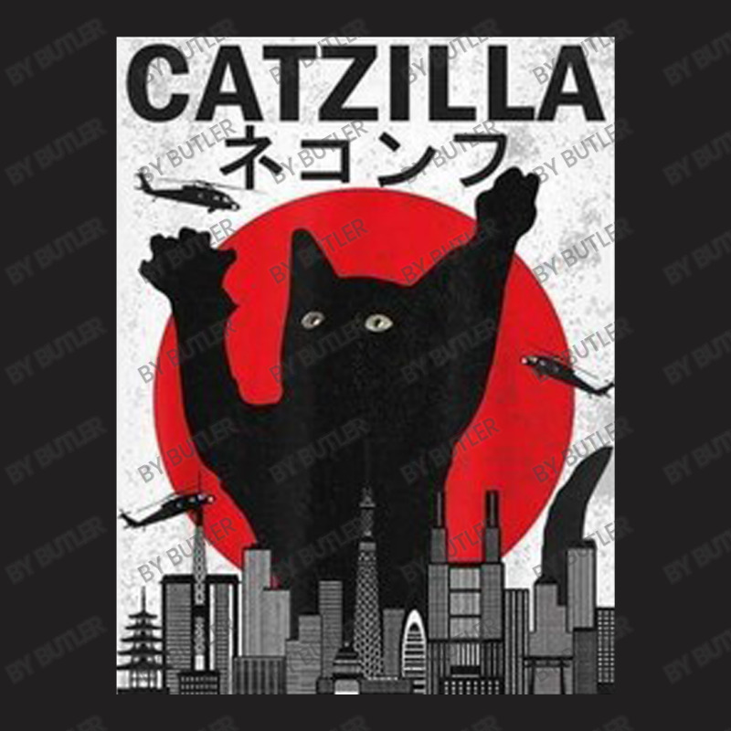 Vintage Catzilla Japanese Sunset Style T-shirt | Artistshot