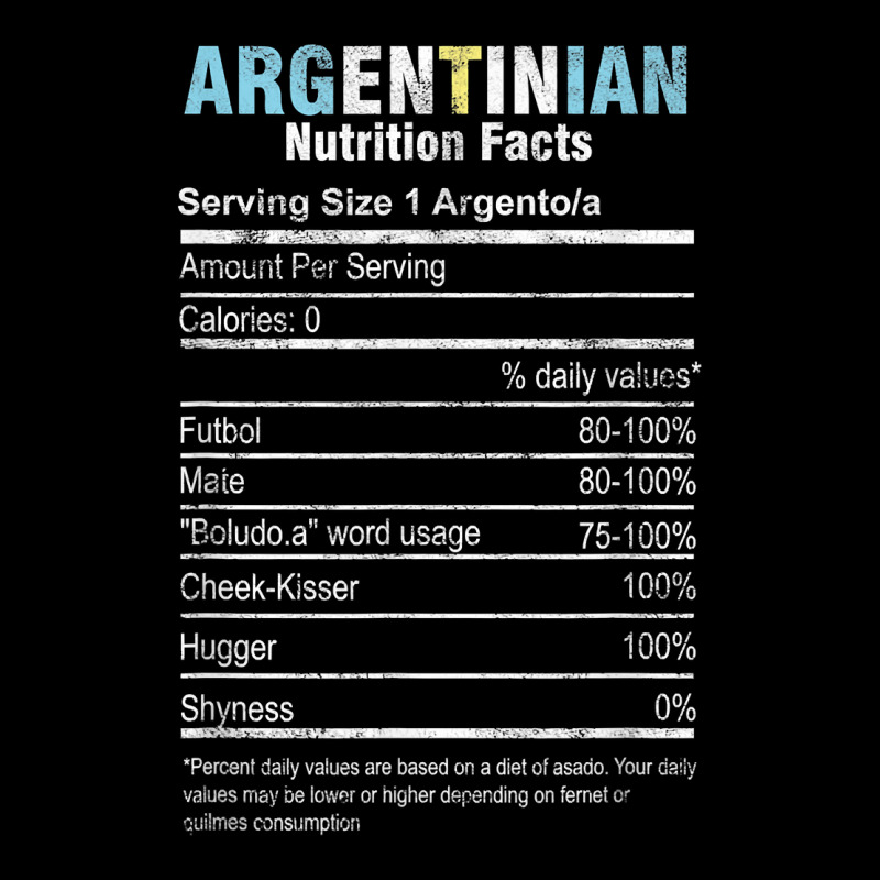 Funny Argentinian Nutrition Facts Argentina Argentine People T Shirt Men's Long Sleeve Pajama Set | Artistshot