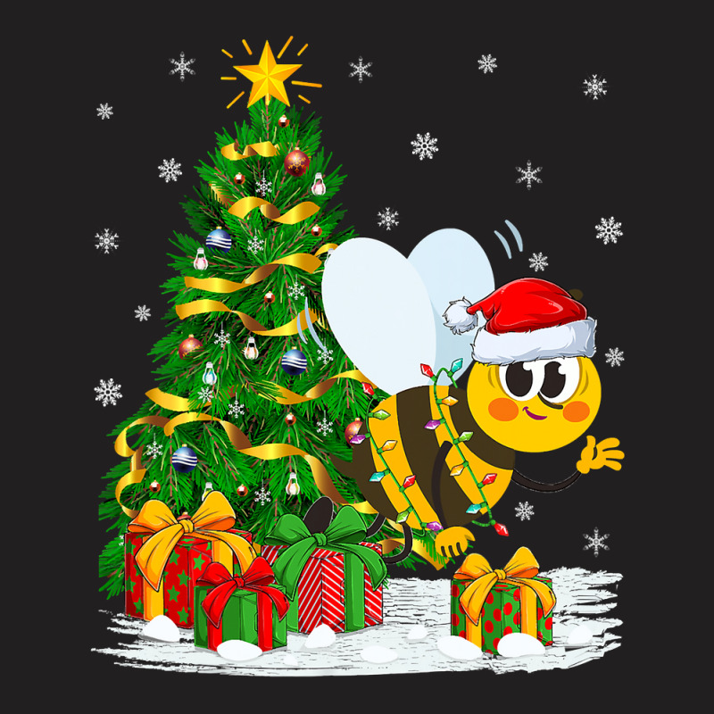 Bee Lover Family Matching Santa Hat Christmas 490 T-shirt | Artistshot