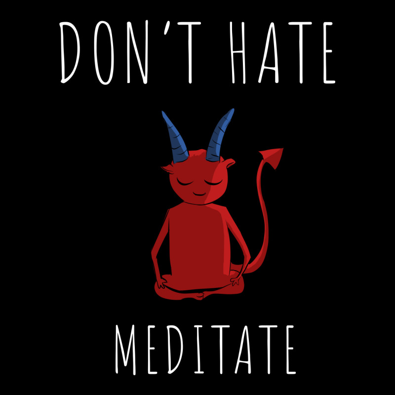 Don't Hate Meditate Devil Cropped Sweater | Artistshot