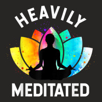 Heavily Meditated   Funny Meditation & Yoga Gift T Shirt Ladies Fitted T-shirt | Artistshot