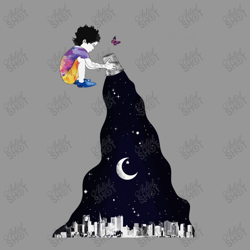 Boy Spilling His Night Watercolor Painting Illustrator, Women's V-neck T-shirt | Artistshot