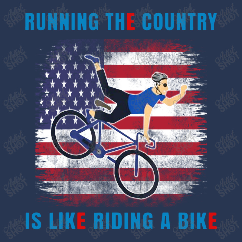 Biden Running The Country Is Like Riding A Bike Men Denim Jacket | Artistshot