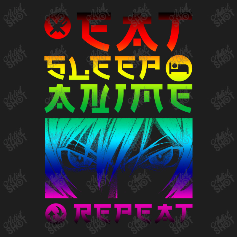 Eat Sleep Anime Repeat Tee Funny Classic T-shirt | Artistshot