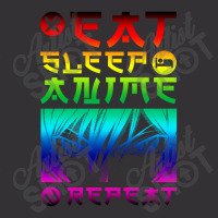 Eat Sleep Anime Repeat Tee Funny Vintage Hoodie And Short Set | Artistshot