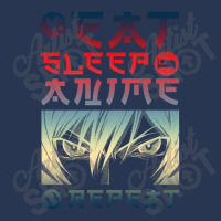 Eat Sleep Anime Repeat Tee Funny Men Denim Jacket | Artistshot