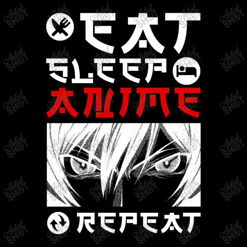 Eat Sleep Anime Repeat Tee Funny Long Sleeve Baby Bodysuit | Artistshot