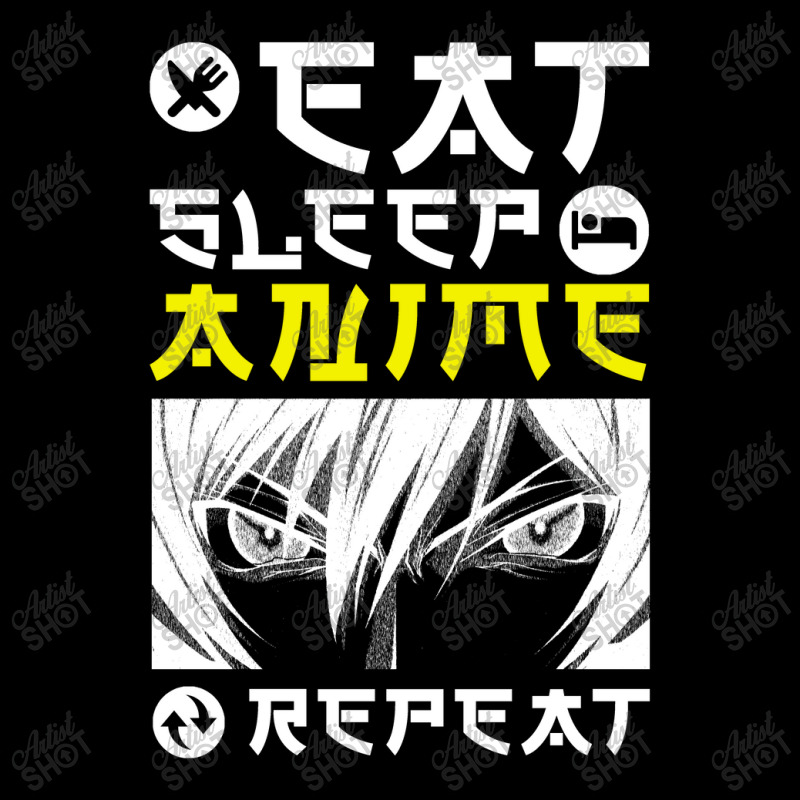 Eat Sleep Anime Repeat Tee Funny Adjustable Cap | Artistshot