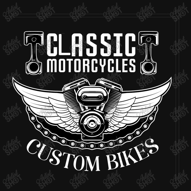 American Motorcycle Tshirts Custom Classic Racing Portrait Canvas Print | Artistshot