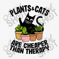 Plants & Cats Are Cheaper Than Therapy Gardening Ladies Fitted T-shirt | Artistshot