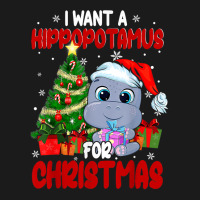 Hippopotamus I Want A Hippopotamus For Christmas Funny Xmas 363 Hippo Full-length Apron | Artistshot