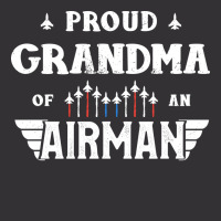 Proud Grandma Of An Airman Tee Veteran's Day Awesome Vintage Hoodie And Short Set | Artistshot