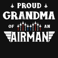 Proud Grandma Of An Airman Tee Veteran's Day Awesome Face Mask Rectangle | Artistshot
