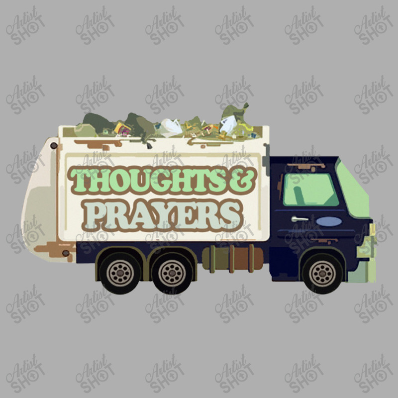 Thoughts & Prayers Garbage Truck Funny Nihilism Design Ladies Fitted T-Shirt by oragumun | Artistshot